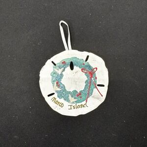 Sand dollar Christmas ornament, hand painted, Marco Island